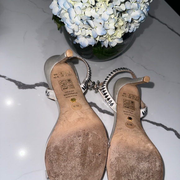 Beautiful Stuart Weizmann wedding shoes. Worn once for my wedding 💒 - Picture 4 of 5